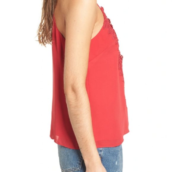 WAYF Posie Strappy Camisole In Red Lipstick - Size S - Picture 5 of 16